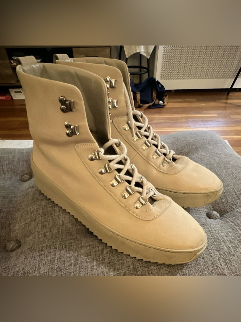 Fear of God Men’s High-Top Boots in Sand Beige